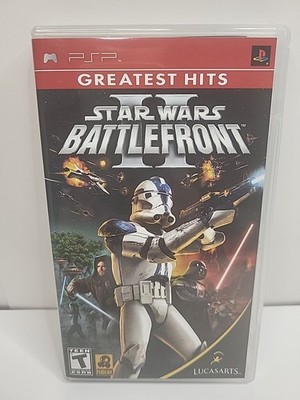 SONY PSP 2006 Star Wars Battlefront 2 Greatest Hits   Complete CIB UMD Tested 