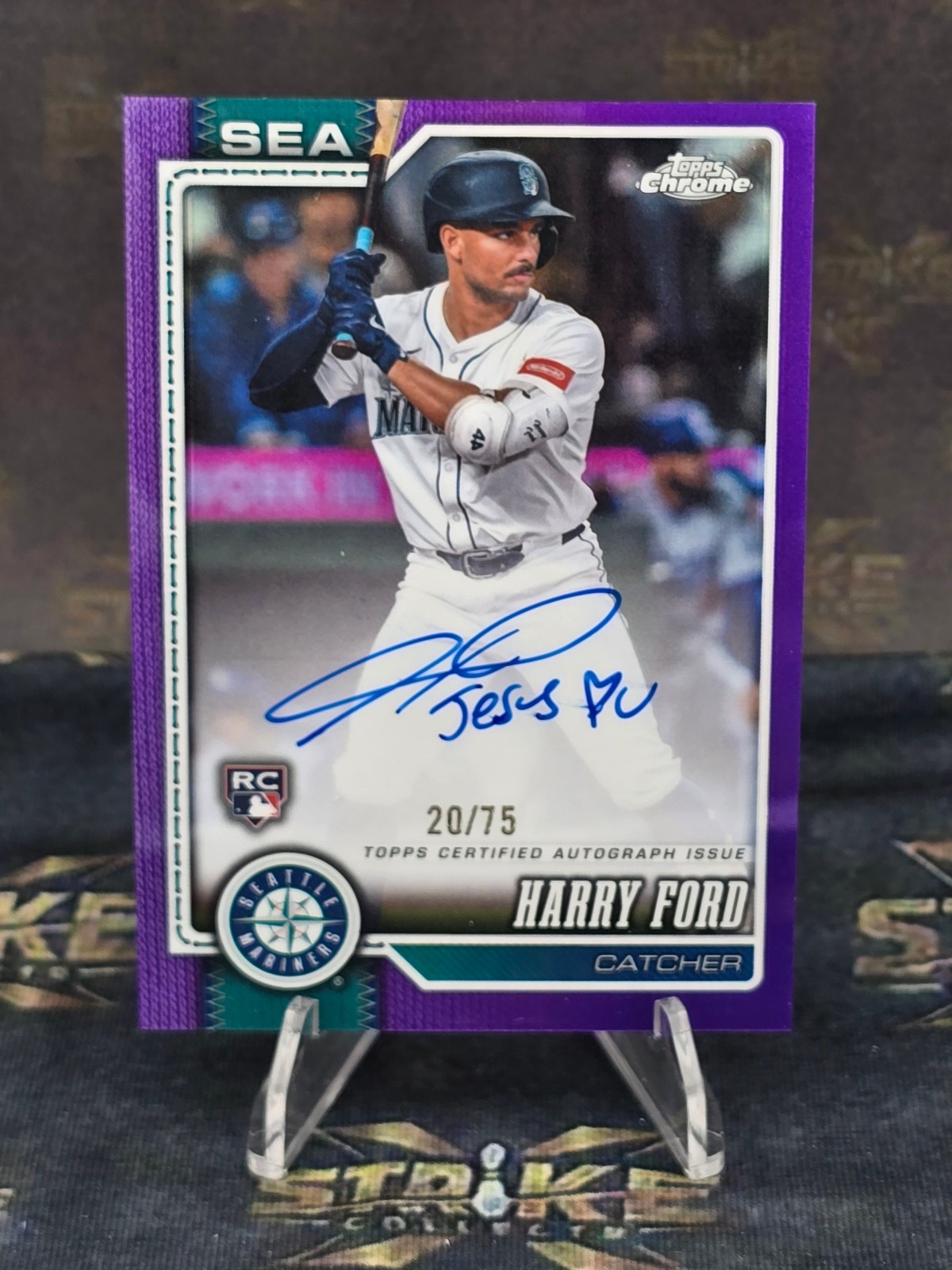2026 Topps Chrome Baseball Harry Ford #RA-HF RC On Card Auto True Purple 20/75