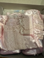 American Girl SAMANTHA FRILLY FROCK tights PINK parlor dress Doll NOT included