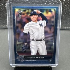 2022 Topps Chrome Ben Baller Anthony Rizzo #D /75 Blue Refractor #73 NY Yankees 