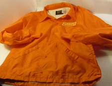 Garst Seeds Nylon Jacket Mens M Orange Vtg Farmer Light Windbreaker Swingster US