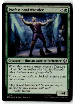 Magic the Gathering MTG Marvels Spider Man No. 0110 Professional Wrestler Foil