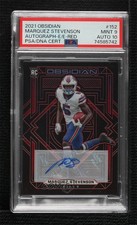 2021 Obsidian Rookies Electric Etch Red 7/10 Marquez Stevenson PSA 9 Auto 3hd