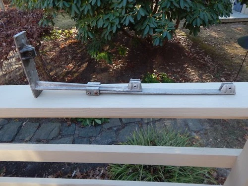 Vintage Adjustable Arm Length Street Sign Bracket OAL 29.5" H.-D. Cast Aluminum