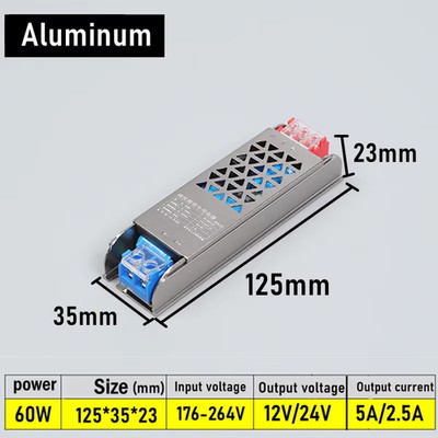 Super Thin AC DC Transformers 220V to 12V 24V Switching Power Supply 12V 24 V Vo