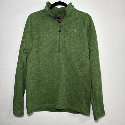 The North Face Green Pullover 1/2 Zip Long Sleeve Sweatshirt Mens Medium TNF - Picture 1 of 6