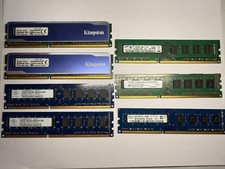 Lot of 7 28GB Total 4GB DDR3 1600MHz PC3-12800U Desktop RAM Hynix, Micron 