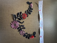 4" embroidered IRON ON Flower applique Patch Wholesale