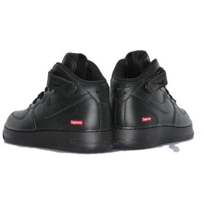ナイキエアフォース1×supremeブラックmid Size 7 - Supreme x Nike Air Force 1 Mid Box Logo - Triple Black