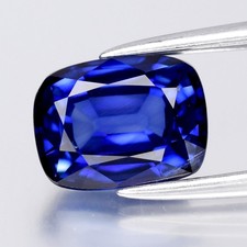  1.76ct 7.5x5.7mm VVS Cushion Blue Sapphire - Ceylon Gemstone