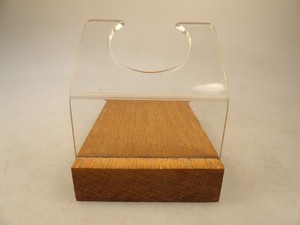 E. Oslo by Micoli Calabash Pipe Stand Oak Base & Holder USA Made Table Top