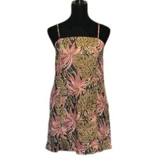 Madewell Goldie Mini Dress Size 2 100% Linen Tropical Print Vacation