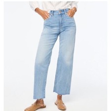 J.Crew Wide-leg Cropped Jeans 27 Spring Storm Wash NWT All-day Stretch BX560