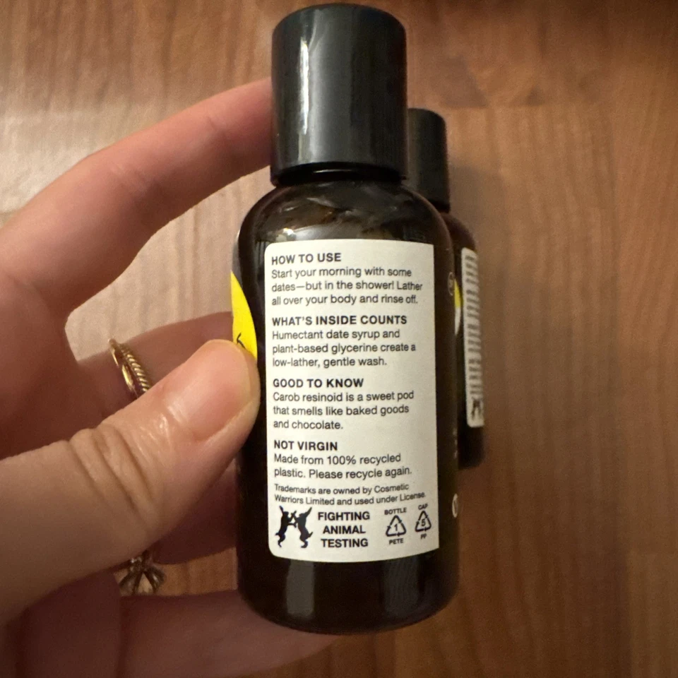 Lot Of 2 Lush Sticky Dates Shower Gel Travel Size 1.8 Oz Each  - Image 3 of 4