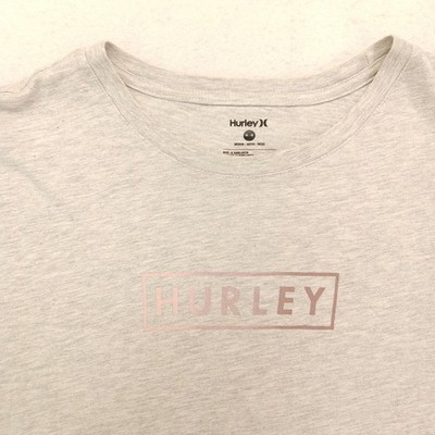 Hurley Casual Crew Neck Short Sleeve Graphic T-Shirt Mens Size Medium M Gray