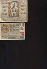 (53242) Emergency money/voucher Augustenburg, 1920, 50 PF + 1 Mark