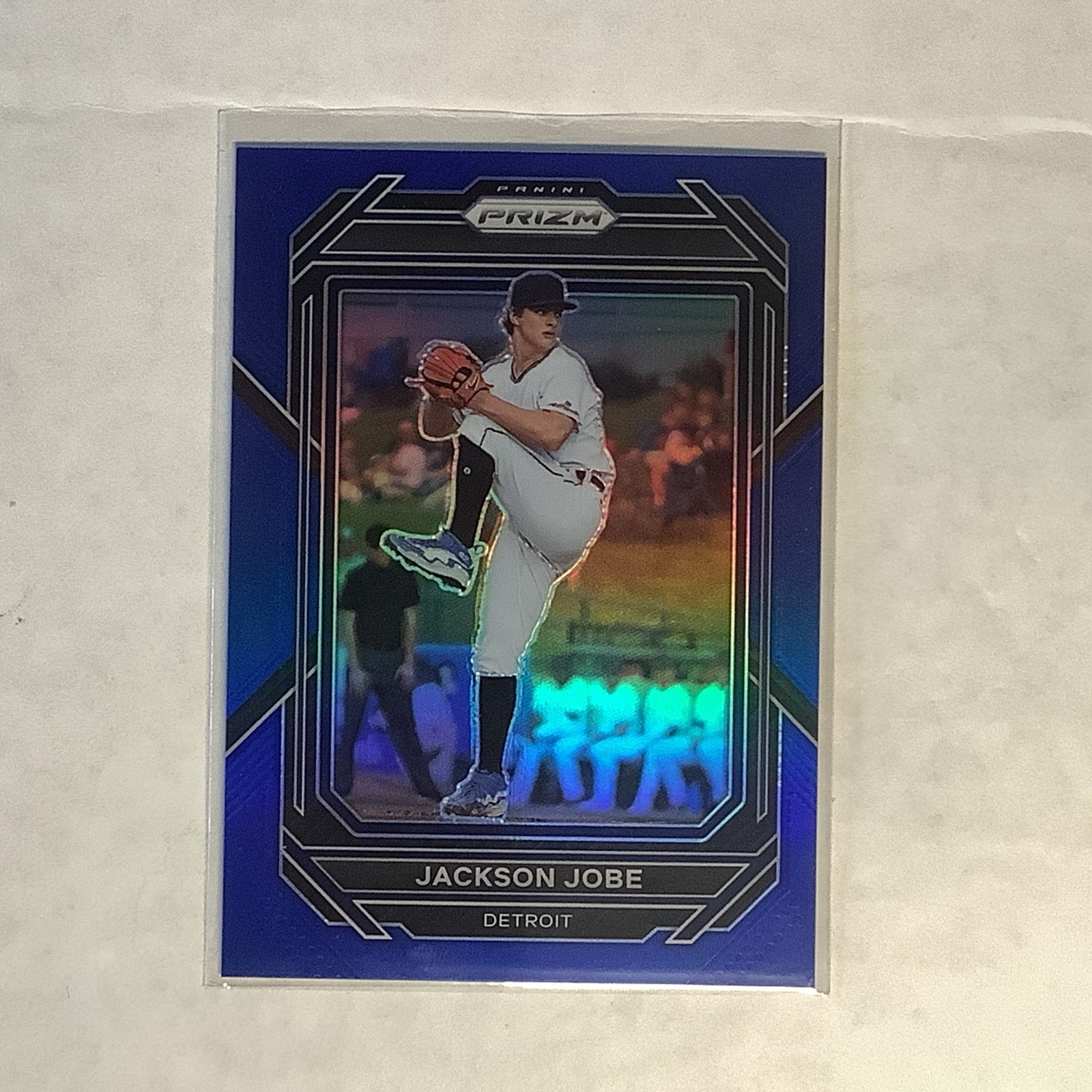 2023 Panini Prizm - Jackson Jobe #76 Blue Prizm /149 (RC)