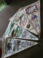 4 vintage caravan and camping flag pendant 1998 1997, 1990, 1990