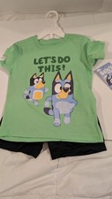 Toddler Boys Bluey 2 Piece Short Set Size 4T