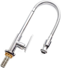 Outdoor Kitchen Sink Faucet - 360 Rotatable Single Hole Single Handle Cold Wate