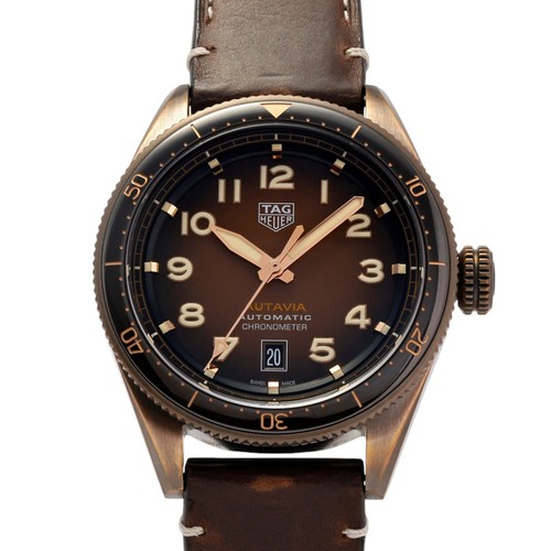 TAG Heuer Autavia WBE5191.FC8276 Bronze Ceramic 42.0mm Brown Dial #YKW765