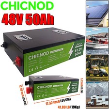 48V 50Ah LiFePO4 Lithium Battery Built-in BMS 15000 Deep Cycles For Golf Carts
