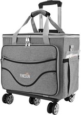 Rolling Teacher Tote Bag with Wheels, Heavy Duty Wheeled Craft Organizer Bag, Po