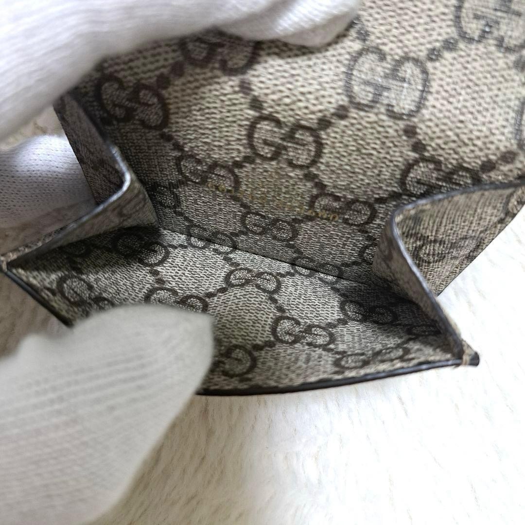 Gucci Balenciaga Tri Fold Wallet 7x9.5 cm Beige Gold PVC Rare The Hacker thumbnail 10