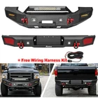 Steel Front Rear Bumper w/Winch Plate Lights For 2005-2007 Ford F250 F350 F450