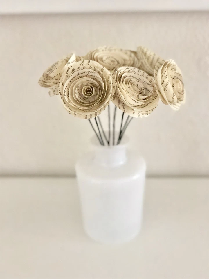 Páginas de libro/libro flores/ramo/amantes de los libros/regalo de alfabetización Foto 3 de 4