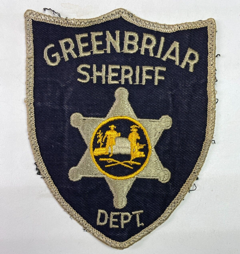 Greenbriar Sheriff West Virginia WV Patch K10 | eBay