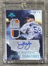 2017 Panini Diamond Kings #RS-JM Joe Musgrove Holo Blue Dual Patch AUTO #/25