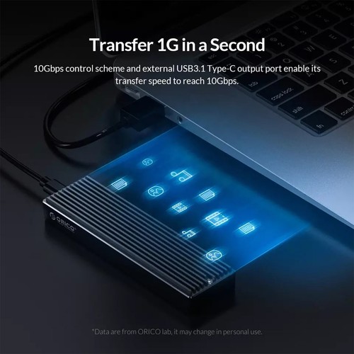 ORICO M.2 NVMe SSD Enclosure, USB 3.1 Gen 2 10 Gbps to NVMe PCI-E M.2 SSD Case - Photo 12/12