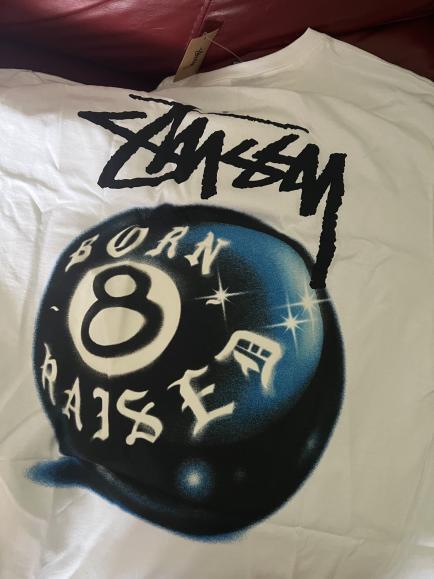 Stussy x Born & Raised 8 Ball Tee || Size 2XL || **IN HAND
