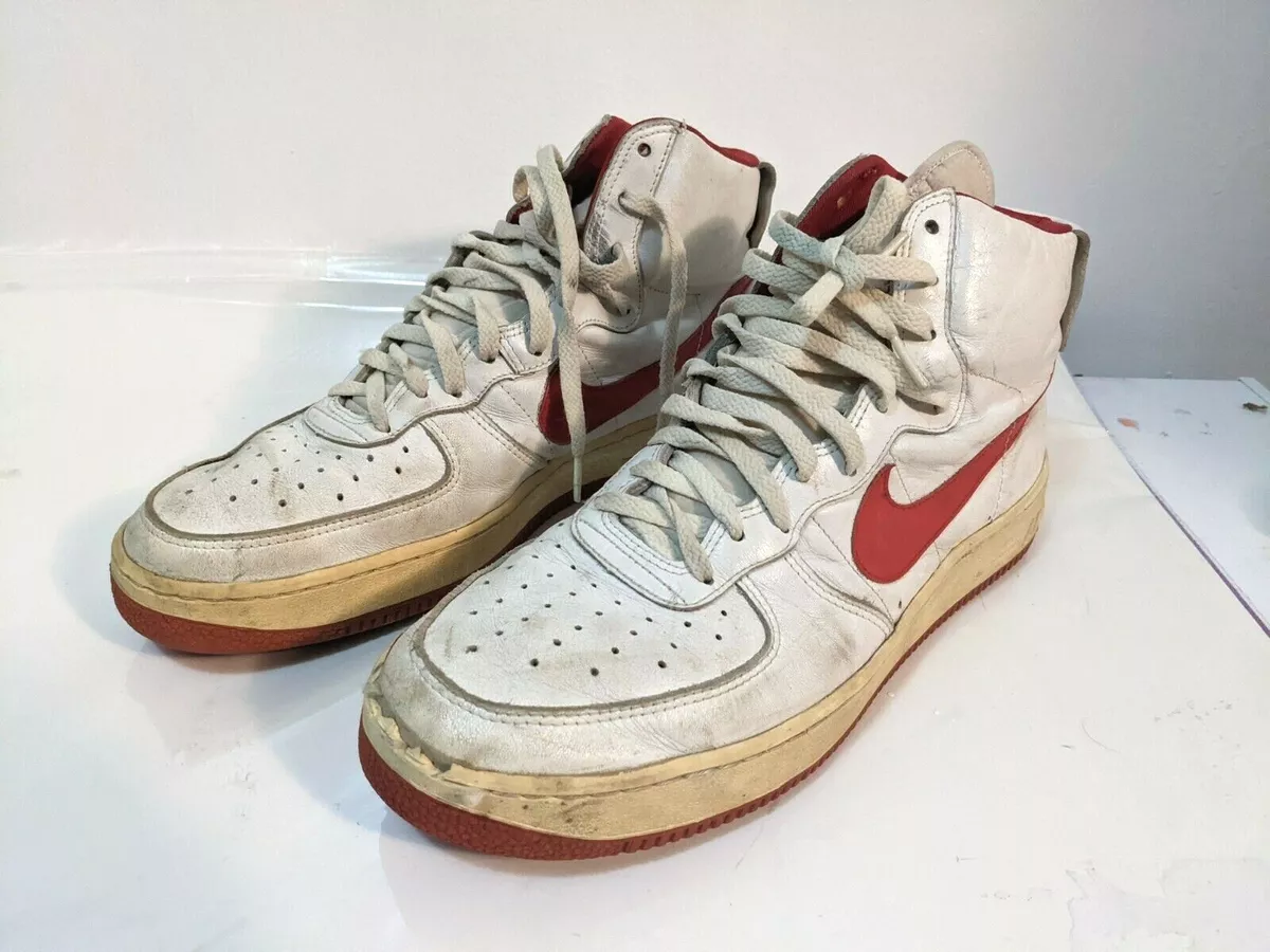 Iedereen begrijpen wekelijks NIKE AIR FORCE 1 HIGH OG White x Red Men&#039;s size US13.5 1982 Vintage  thps rare | eBay