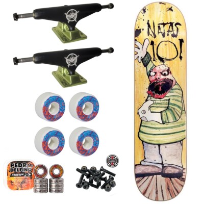 Independent Trucks X Heritage 101 Natas 8,25'' komplettes Skateboard - Knochenrot