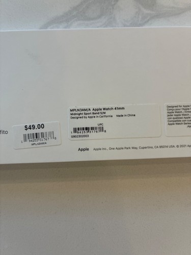 Apple Sport Band for Watch Series 8/SE (2022) Midnight, S/M 41mm) - 第 3/5 張圖片