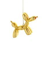 Kurt Adler Shiny Colorful Playful Balloon Dog Christmas Ornament Gold D4558