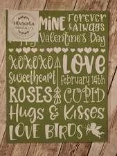 MDC DIY Adhesive Reusable Silkscreen Stencil  " Valentine Subway " RETIRED 