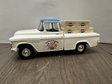 ERTL 1955 WHITE CHEVROLET Pickup Truck 1/25 DIE-CAST BANK RARE 