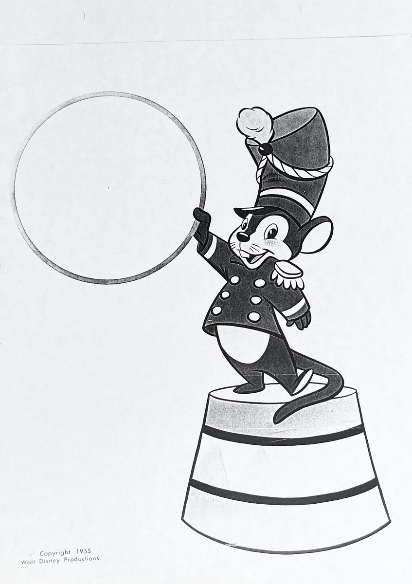 DUMBO Disneyland TIMOTHY Q MOUSE 1955 Publicity Art
