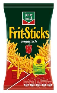 Funny Frisch Frit-Sticks Hungarian Paprika 100g / 3.52 oz Bag  (4003586004017)