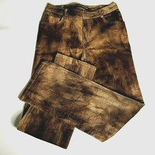 COMPANY ELLEN TRACY Women’s Jeans Sz 6 Brown Straight Leg Zip Fly Flat Front