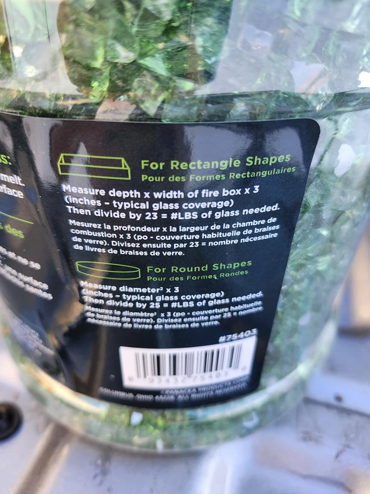 Vidrio de Fuego para Fogata, Chimenea Alto Brillo Reflectante Vidrio Verde Esmeralda Foto 2 de 3