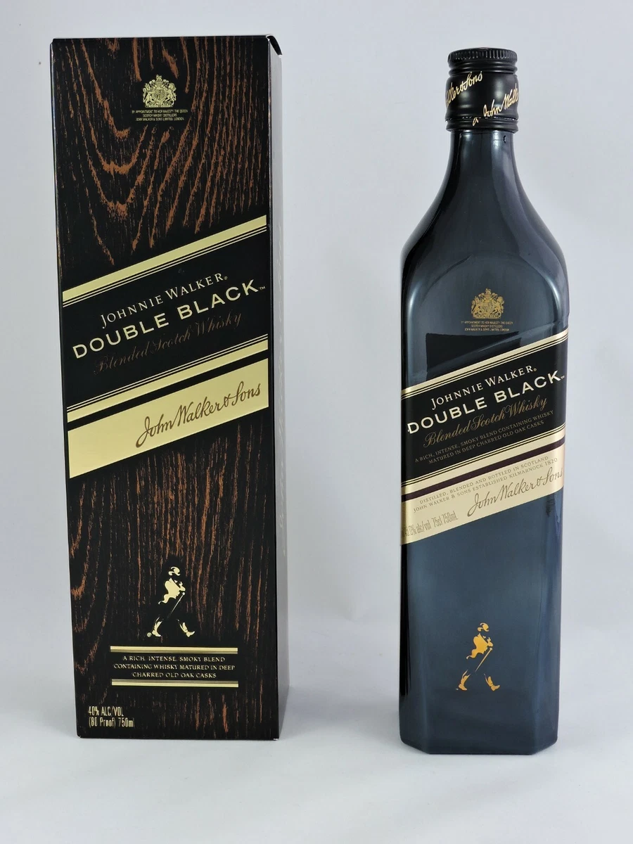 JOHNNIE WALKER Double Black Blended Scotch Whisky EMPTY Bottle and