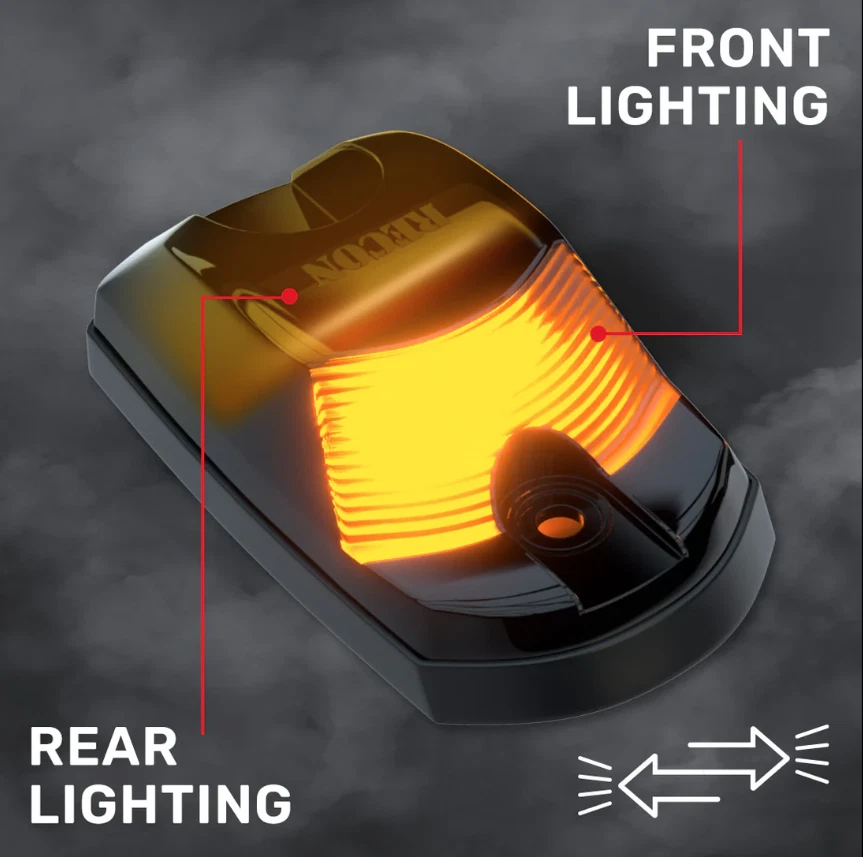 Kit de luces de cabina ámbar lente ahumada Recon para Ford Super Duty F250-F550 2017-2024 Foto 3 de 4