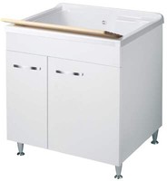 Negrari Classica Mobil Waschraum 75X60 H85Cm Weiß Ante Low Motion Badewanne Wide