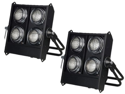 2 x Showtec Stage Blinder 4 DMX 650W Crowd Lichteffektpaket