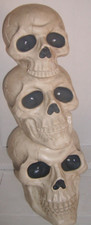 27.5  Tall Lit Animated Talking Stacked Skulls Halloween Decorative Prop