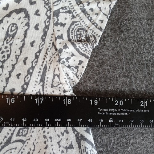 Ellen Tracy Top Women Extra Large Gray Paisley Pink Trim Causal Lounge Sleepwear - Bild 3 von 10